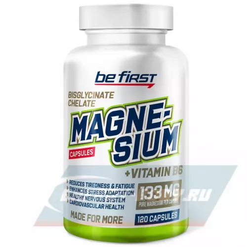  Be First MAGNESIUM CHELATE + B6 120 капсул