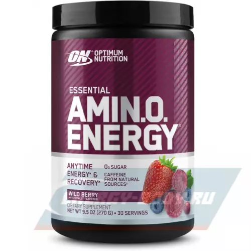 Аминокислотны OPTIMUM NUTRITION Essential Amino Energy Лесная ягода, 270 г