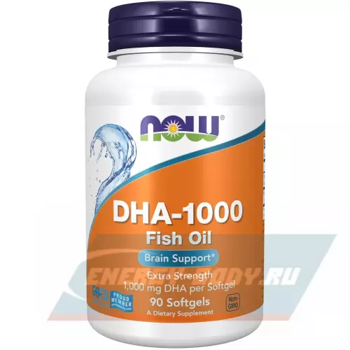 Omega 3 NOW FOODS DHA-1000 Fish Oil Brain Support 90 гелевые капсулы