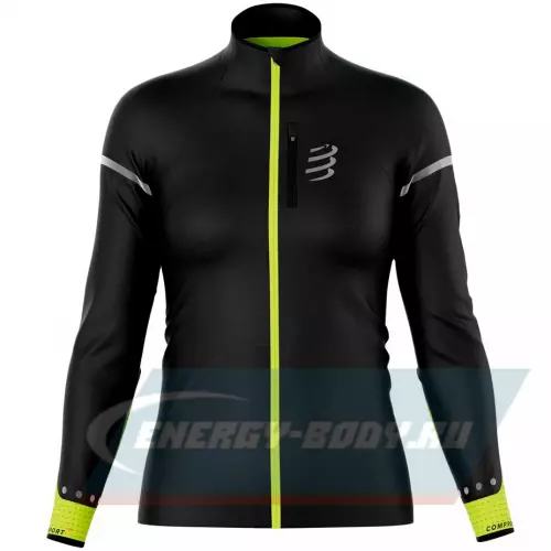  Compressport Ветровка Женская Hurricane Windproof Black/Fluo Yellow XS