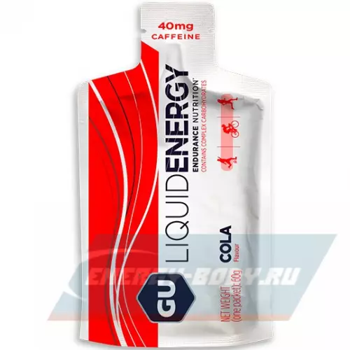 Энергетический гель GU ENERGY GU Liquid Enegry Gel caffeine Кола, 9 саше x 60 g