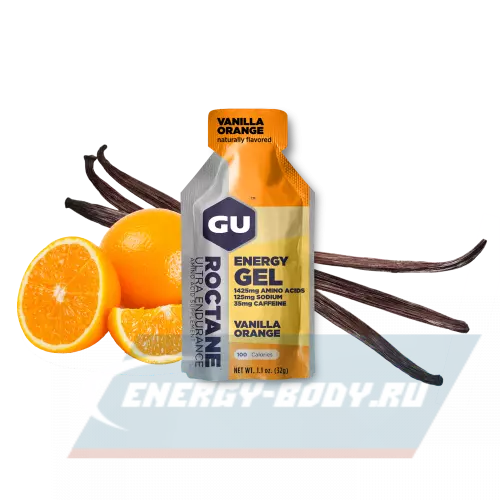 Энергетический гель GU ENERGY GU ROCTANE ENERGY GEL 35mg caffeine Ваниль-Апельсин, 1 стик x 32 г