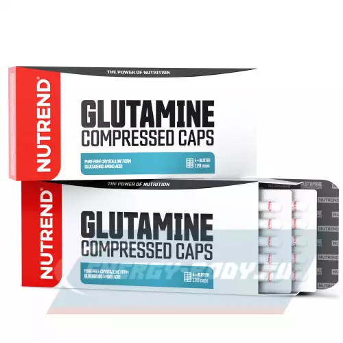 Глютамин NUTREND GLUTAMINE COMPRESSED CAPS Нейтральный, 120 капсул