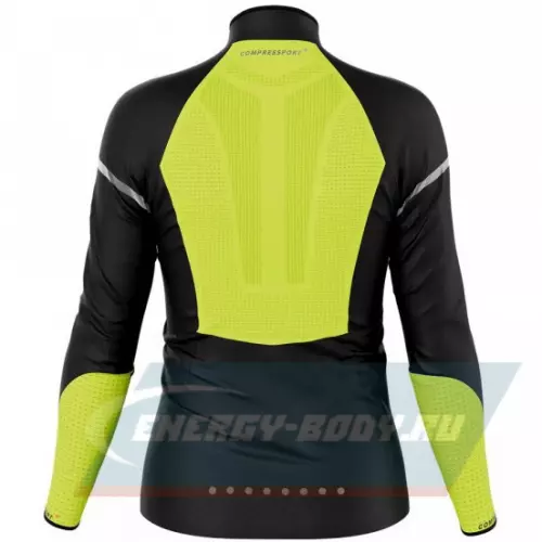  Compressport Ветровка Женская Hurricane Windproof Black/Fluo Yellow S