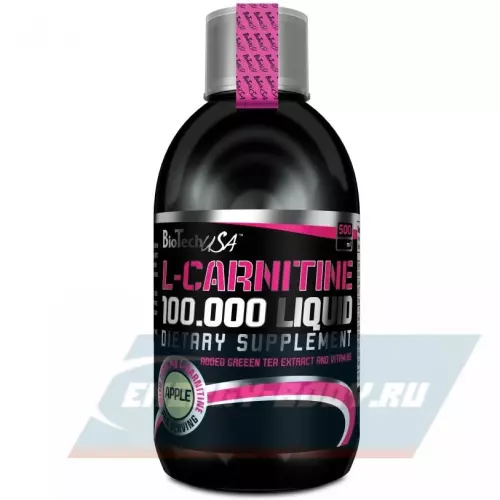 L-Карнитин BiotechUSA L-Carnitine 100.000 Liquid Яблоко, 500 мл