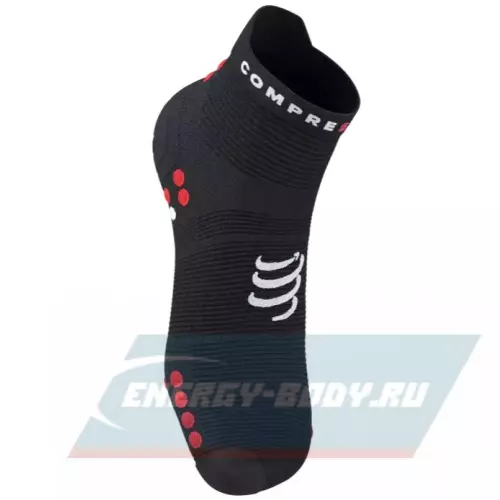  Compressport Носки V4 Run Low Black/Red T1