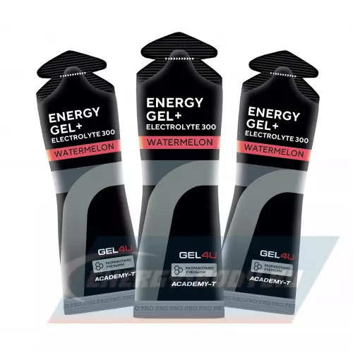 Энергетический гель GEL4U Energy Gel+electrolyte 300 Арбуз, 3 x 60 г