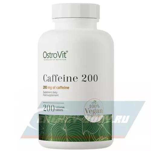 Энергетик OstroVit Caffeine 200 200 веган таблеток