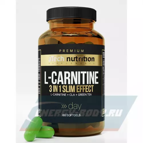 L-Карнитин aTech Nutrition L-Carnitine Slim Effect Premium Нейтральный, 60 капсул