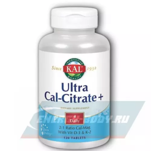  KAL Ultra Cal-Citrate+ 120 таблеток