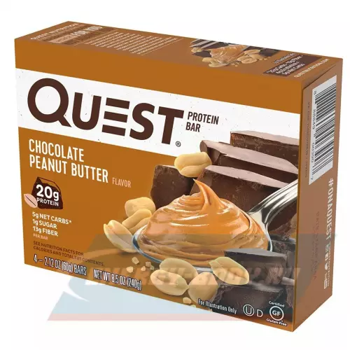 Батончик протеиновый Quest Nutrition Quest Bar 12 x 60 г, Шоколад-Арахис