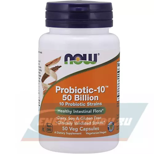  NOW FOODS Probiotic-10 50 Billion 50 веган капсул