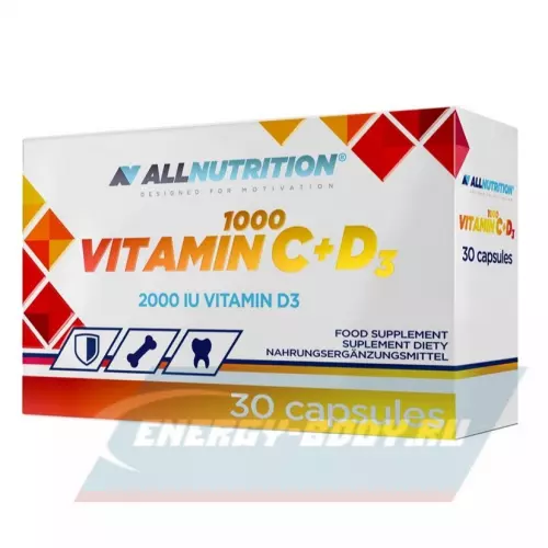  All Nutrition Vitamin C + D3 1000 30 капсул