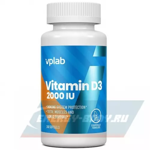  VP Laboratory Vitamin D3 2000 IU 240 капсул
