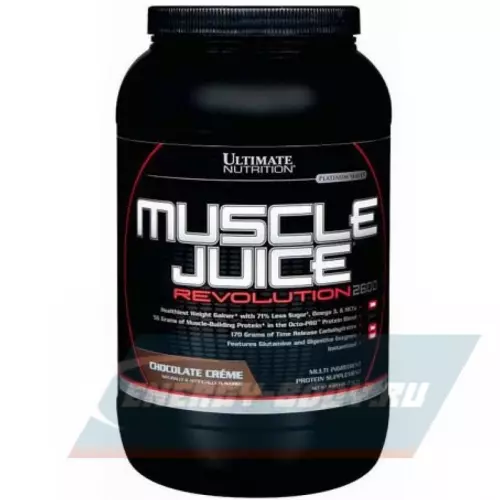 Гейнер Ultimate Nutrition Muscle Juice Revolution 2600 Шоколад, 2120 г