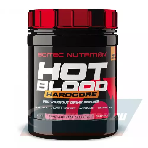 Предтерник Scitec Nutrition Hot Blood Hardcore Розовый лимонад, 375 г