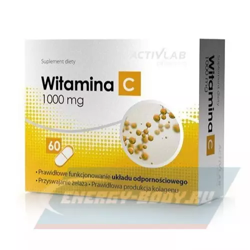  ActivLab Vitamin C 1000 mg Нейтральный, 6 блистеров х 10 капсул