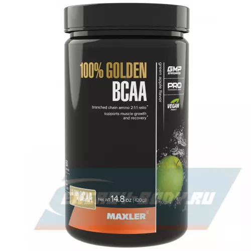 ВСАА MAXLER Незаменимые аминокислоты Golden BCAA Зеленое яблоко, 420 г
