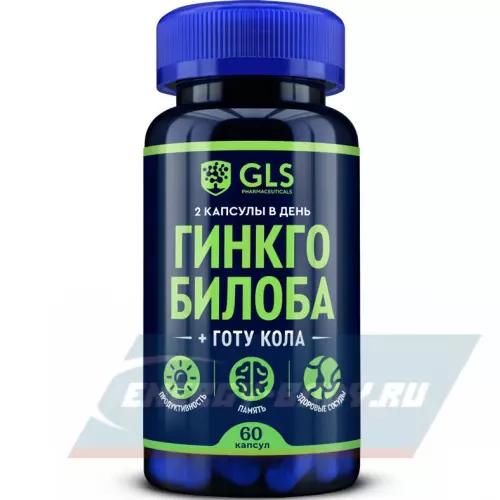  GLS pharmaceuticals Гинкго билоба + Готу кола 60 капсул