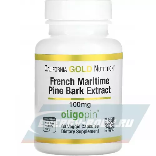  California Gold Nutrition French Maritime Pine Bark Extract 60 капсул