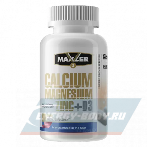  MAXLER Calcium Magnesium Zinc + D3 Нейтральный, 90 капсул