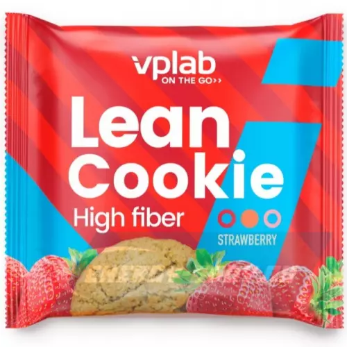 Батончик протеиновый VP Laboratory Lean Cookie Клубника, 12 штук * 40 г