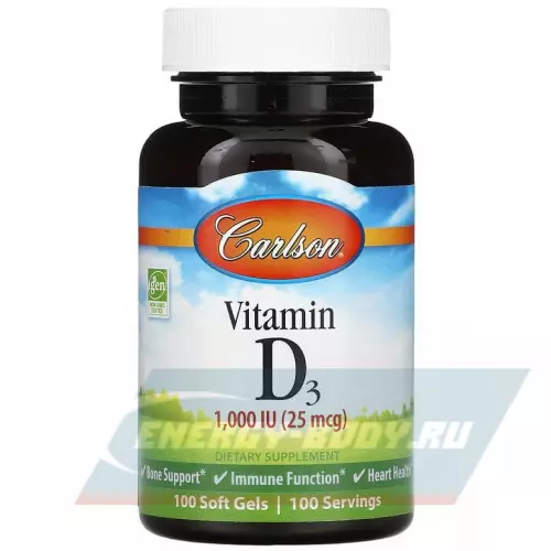  Carlson Labs Vitamin D 1000 IU 100 капсул
