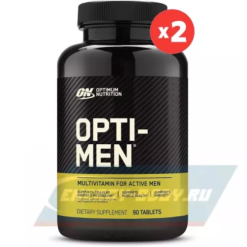  OPTIMUM NUTRITION OPTI-MEN Нейтральный, 2 х 90 таблеток