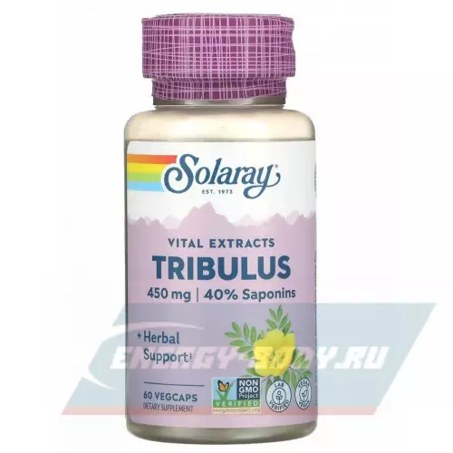  Solaray Tribulus Extract 450 mg 60 веганских капсул