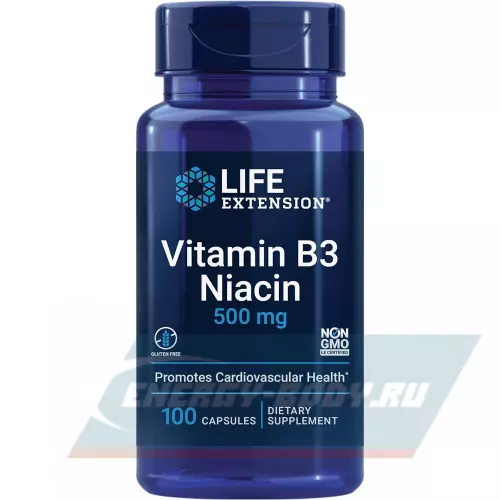  Life Extension Vitamin B3 Niacin 500 mg 100 капсул