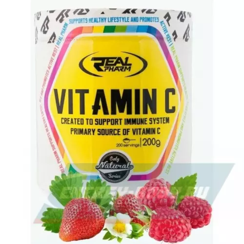  Real Pharm Vitamin C Powder Клубника-малина, 200 г