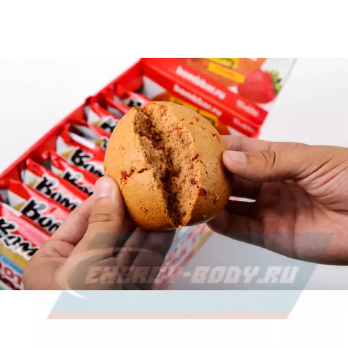 Батончик протеиновый Bombbar Protein cookie Клубника, 18 протеин печенье x 60 г