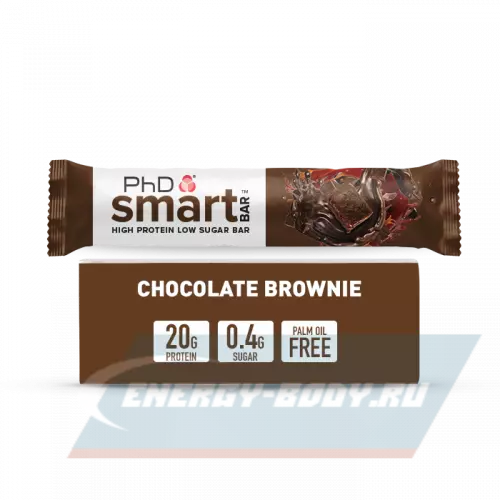 Батончик протеиновый PhD Nutrition Smart Bar Шоколадный Брауни, 64 г