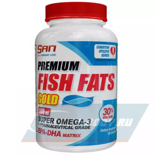 Omega 3 SAN Premium Fish Fats Gold 120 капсул
