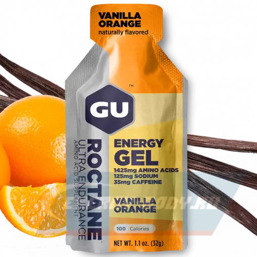 Энергетический гель GU ENERGY GU ROCTANE ENERGY GEL 35mg caffeine Ваниль-Апельсин, 1 стик x 32 г