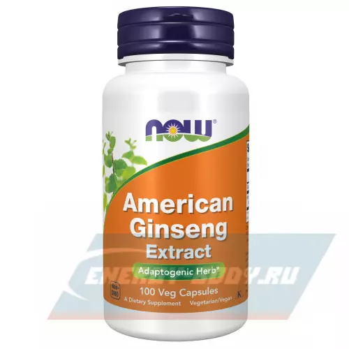  NOW FOODS American Ginseng Extract 100 вегетарианских капсул