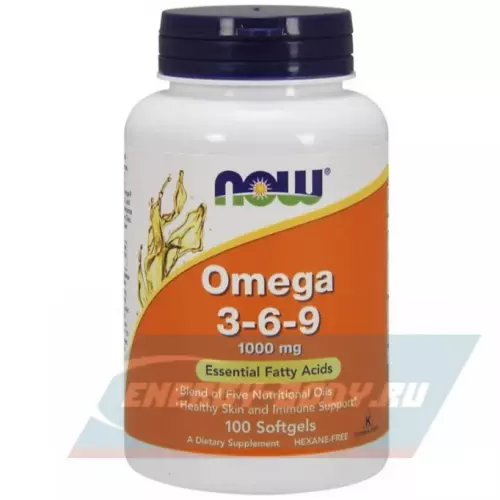 Omega 3 NOW FOODS Omega 3-6-9 1000 мг 100  гелевых капсул