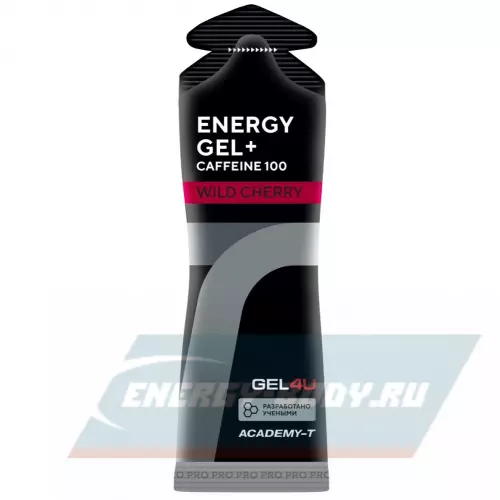 Энергетический гель GEL4U Energy Gel + caffeine 100 Вишня, 7 x 60 г