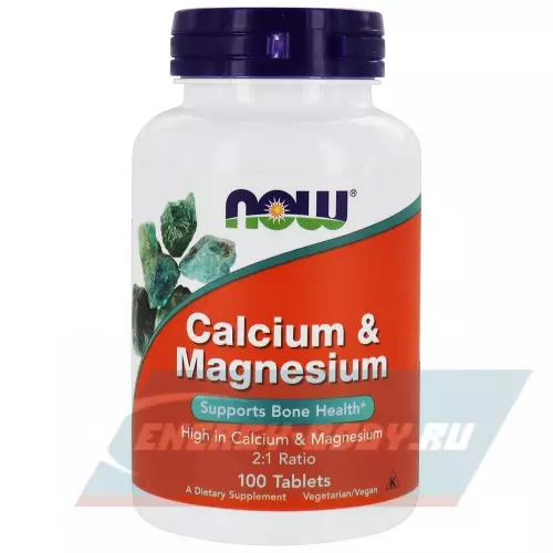  NOW FOODS Calcium Magnesium 100 таблеток