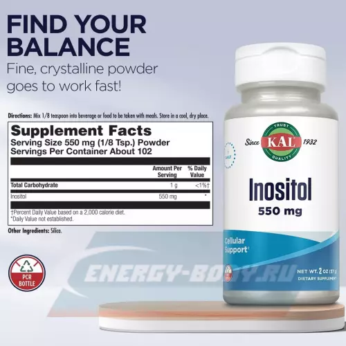  KAL Inositol 550 mg 57 г