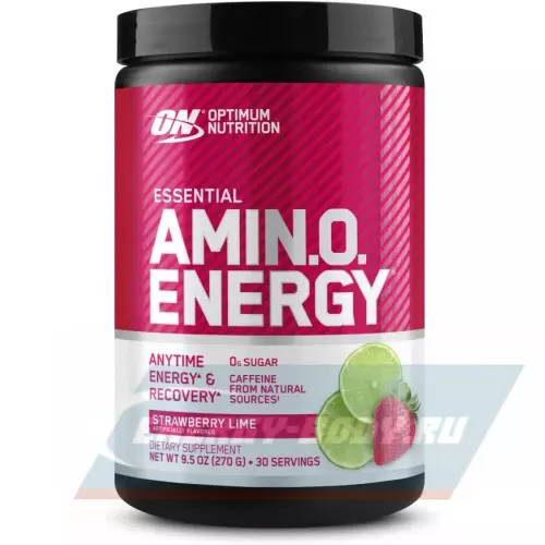Аминокислотны OPTIMUM NUTRITION Essential Amino Energy Клубника - Лайм, 270 г