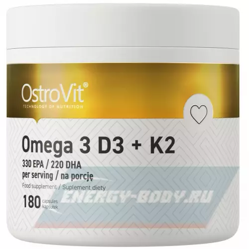 Omega 3 OstroVit Omega 3 D3+K2 180 капсул