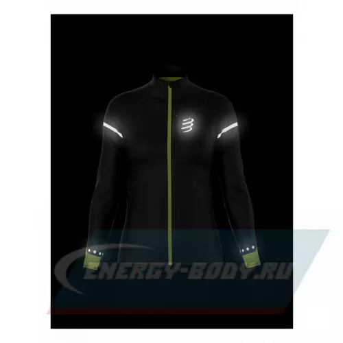  Compressport Ветровка Женская Hurricane Windproof Black/Fluo Yellow S