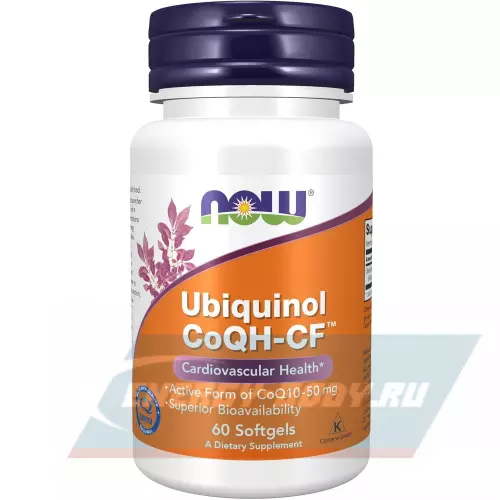  NOW FOODS Ubiguinol CoQH-CF Убихинол активная форма CoQ10 — 50 мг 60 капсул