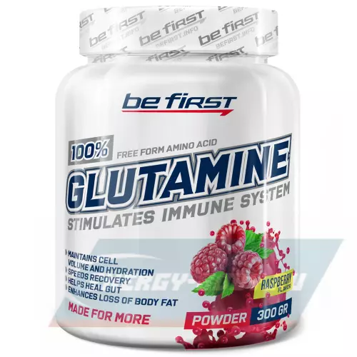 Глютамин Be First Glutamine Powder Малина, 300 г