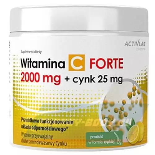  ActivLab Vitamin C 2000 mg plus Zinc FORTE Лимон, 500 г