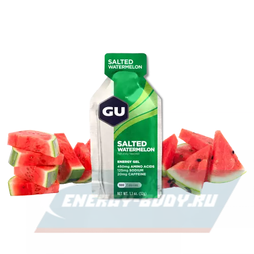 Энергетический гель GU ENERGY GU ORIGINAL ENERGY GEL 20mg caffeine Соленый Арбуз, 32 г