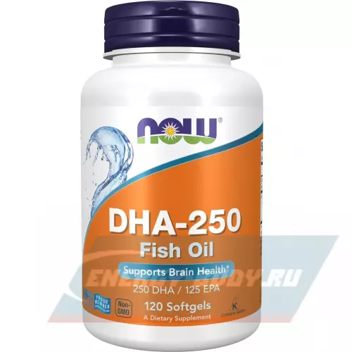 Omega 3 NOW FOODS DHA-250 Fish Oil Нейтральный, 120 гелевых капсул