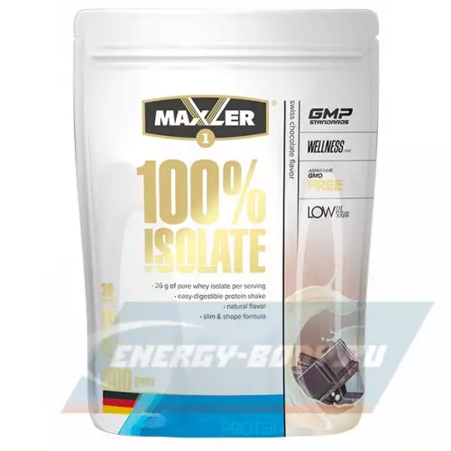  MAXLER 100% Isolate Швейцарский Шоколад, 900 г