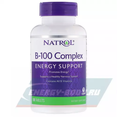 Витамины группы B Natrol B-100 Complex 100 таблеток, Нейтральный